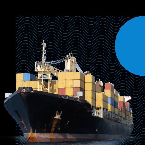 Cargo Ship Image with Containers