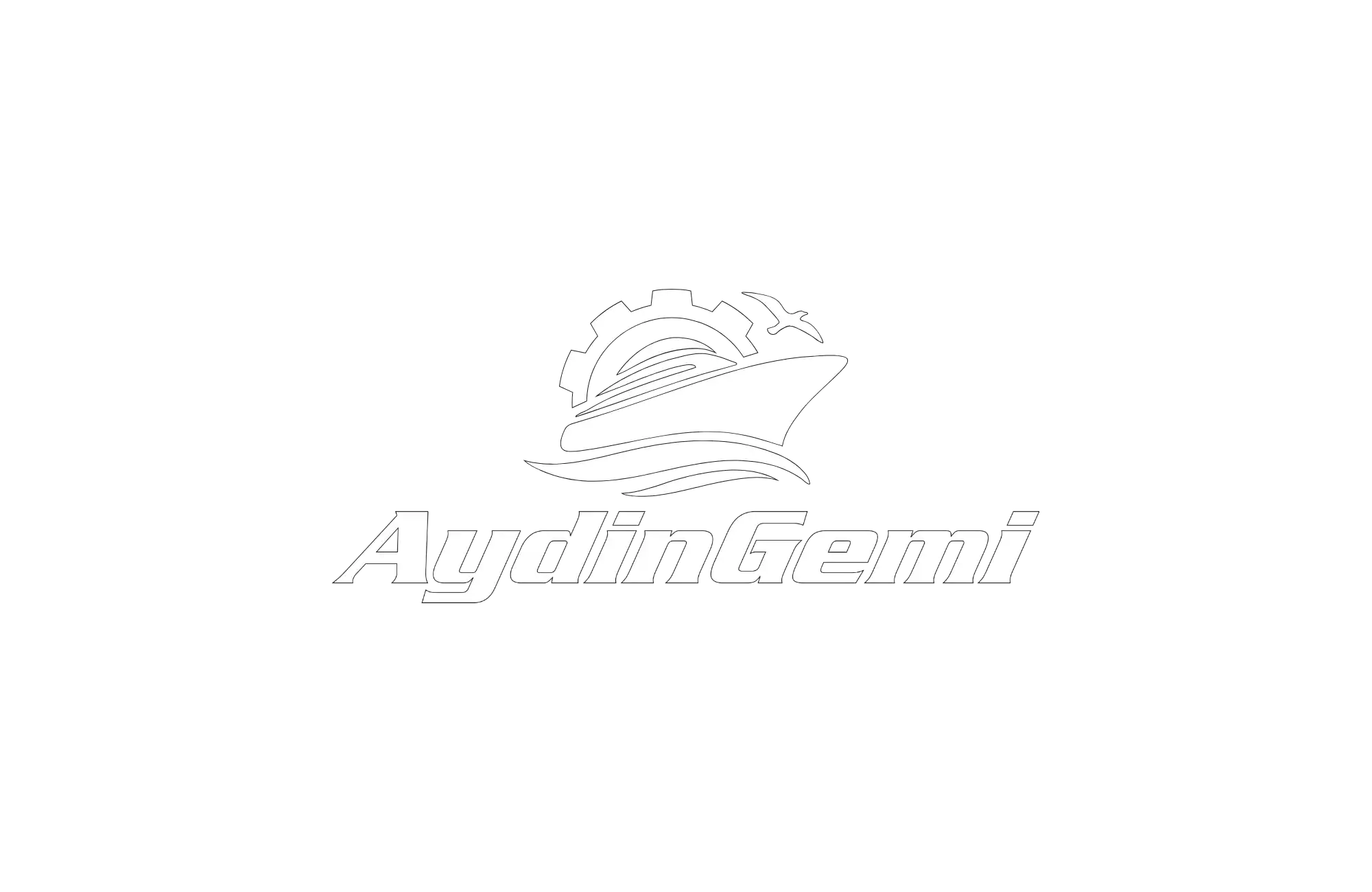 Aydin Gemi Logo White Color Transparent Background